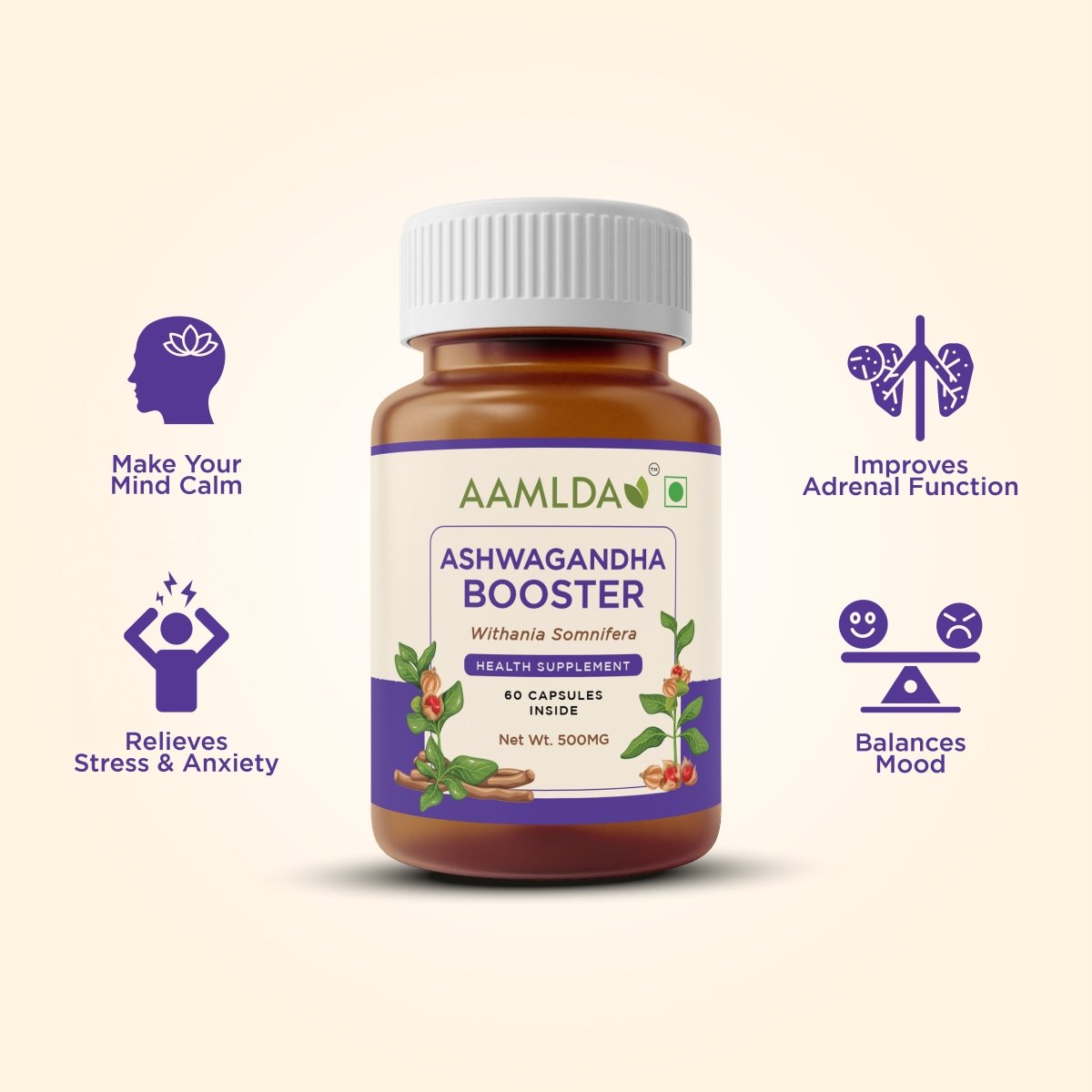 ASHWAGANDHA BOOSTER - WITHANIA SOMNIFERA - Aamlda